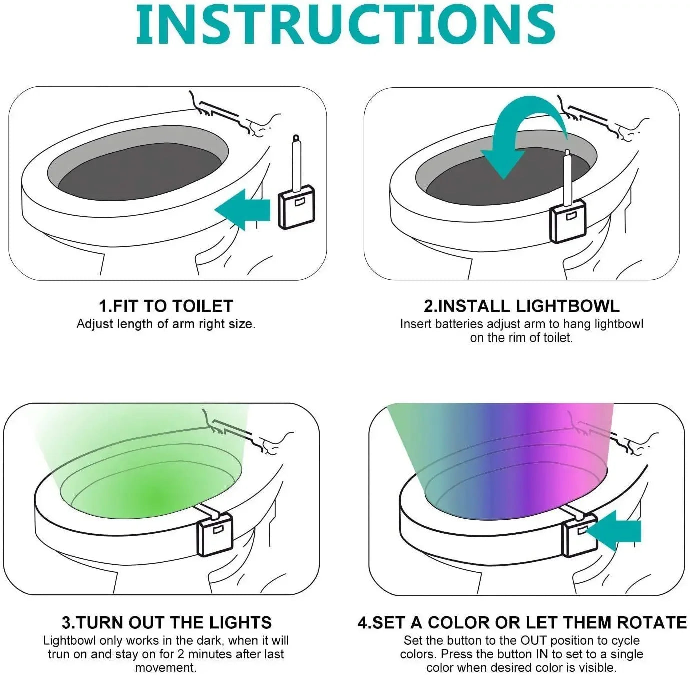 AuraGlow Toilet Night Light